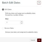 Batch Edit dates. Shift due and assignment availability dates forward by a # of days. Or, remove dates throughout the course.